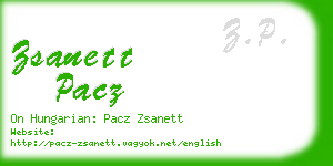 zsanett pacz business card